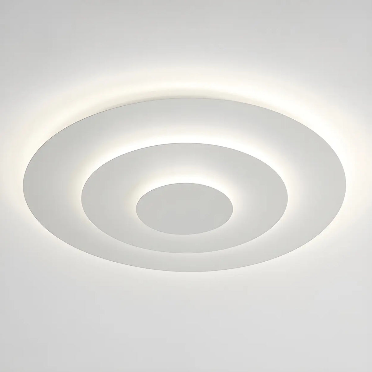 Modish Multi-Layer Round White LED Flush Mount Light Image - 5