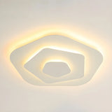 Modish Multi-Layer Round White LED Flush Mount Light Image - 7