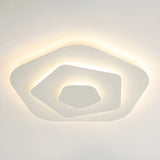 Modish Multi-Layer Round White LED Flush Mount Light Image - 8