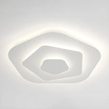 Modish Multi-Layer Round White LED Flush Mount Light Image - 9