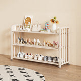 Modish Multi-Tier Freestanding Metal Shoe Storage Rack Image - 12