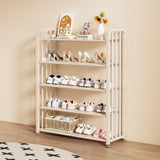 Modish Multi-Tier Freestanding Metal Shoe Storage Rack Image - 13