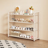 Modish Multi-Tier Freestanding Metal Shoe Storage Rack Image - 16
