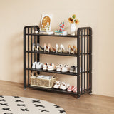 Modish Multi-Tier Freestanding Metal Shoe Storage Rack Image - 26