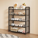 Modish Multi-Tier Freestanding Metal Shoe Storage Rack Image - 27