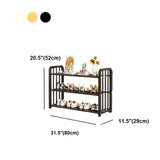 Modish Multi-Tier Freestanding Metal Shoe Storage Rack Image - 43