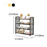 Modish Multi-Tier Freestanding Metal Shoe Storage Rack Image - 44