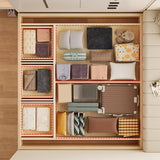 Modish Natural Queen Wood Panel Storage Included Bed Image - 10
