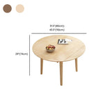 Modish Natural Round Rubberwood Extendable Dining Table #size