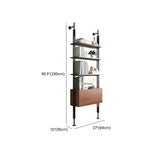 Modish Open Back Alloy Framed Tall Storage Bookcases #size