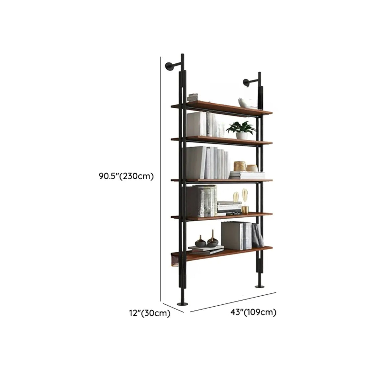 Modish Open Back Alloy Framed Tall Storage Bookcases Image - 43