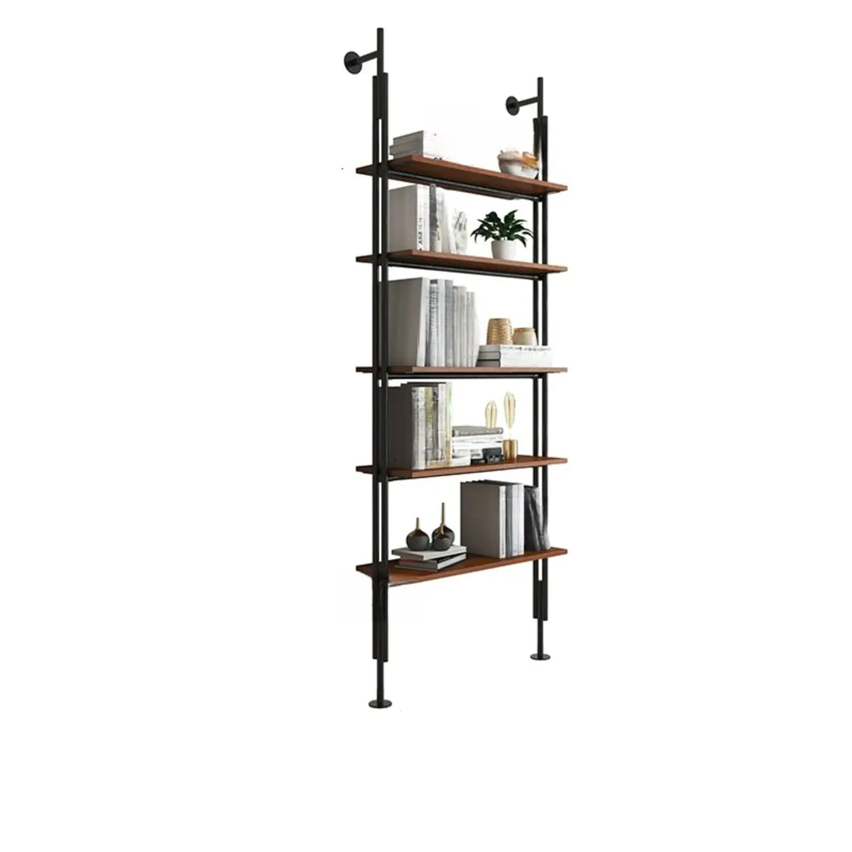 Modish Open Back Alloy Framed Tall Storage Bookcases Image - 2