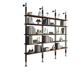 Modish Open Back Alloy Framed Tall Storage Bookcases Image - 21
