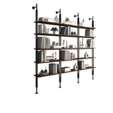 Modish Open Back Alloy Framed Tall Storage Bookcases Image - 23
