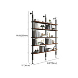 Modish Open Back Alloy Framed Tall Storage Bookcases Image - 46