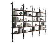 Modish Open Back Alloy Framed Tall Storage Bookcases Image - 24