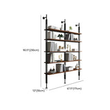 Modish Open Back Alloy Framed Tall Storage Bookcases Image - 48