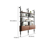 Modish Open Back Alloy Framed Tall Storage Bookcases Image - 49