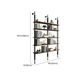 Modish Open Back Alloy Framed Tall Storage Bookcases Image - 51