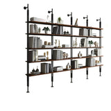 Modish Open Back Alloy Framed Tall Storage Bookcases Image - 26