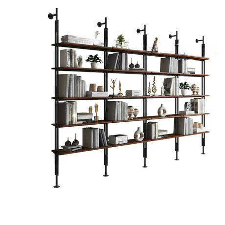 Modish Open Back Alloy Framed Tall Storage Bookcases Image - 26