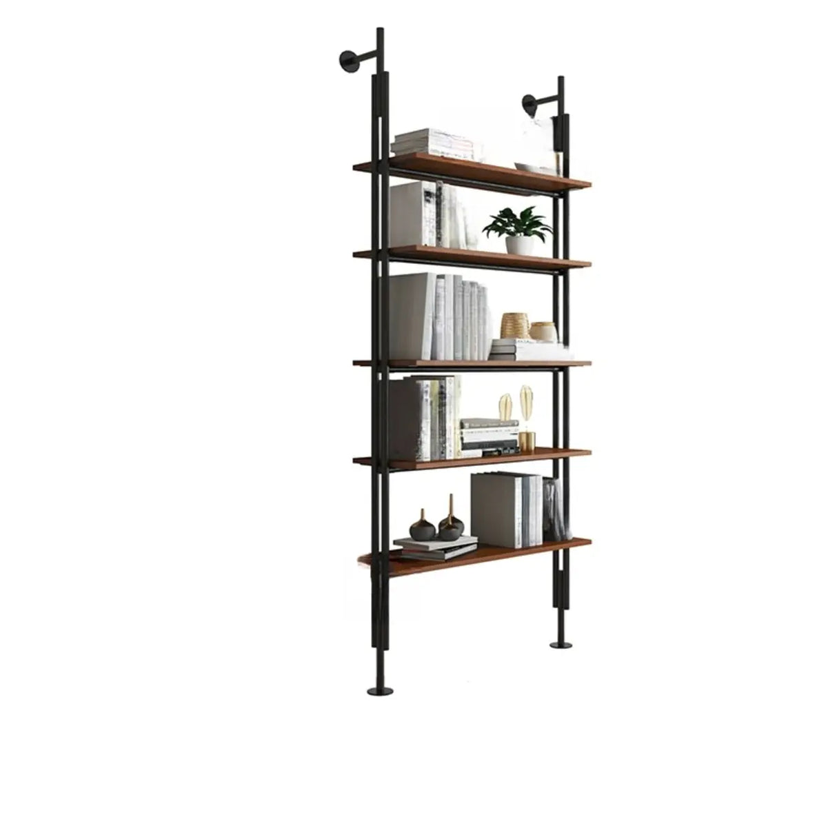 Modish Open Back Alloy Framed Tall Storage Bookcases Image - 3