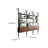 Modish Open Back Alloy Framed Tall Storage Bookcases Image - 54