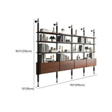 Modish Open Back Alloy Framed Tall Storage Bookcases Image - 60