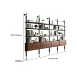 Modish Open Back Alloy Framed Tall Storage Bookcases Image - 62
