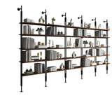 Modish Open Back Alloy Framed Tall Storage Bookcases Image - 27