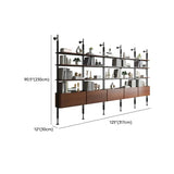 Modish Open Back Alloy Framed Tall Storage Bookcases Image - 64