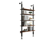 Modish Open Back Alloy Framed Tall Storage Bookcases Image - 5