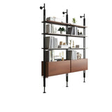 Modish Open Back Alloy Framed Tall Storage Bookcases Image - 29