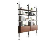 Modish Open Back Alloy Framed Tall Storage Bookcases Image - 30