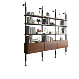 Modish Open Back Alloy Framed Tall Storage Bookcases Image - 31