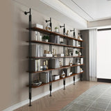 Modish Open Back Alloy Framed Tall Storage Bookcases Image - 8