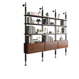 Modish Open Back Alloy Framed Tall Storage Bookcases Image - 33