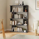 Modish Open Stand Vertical Etagere Display Bookshelf Image - 4