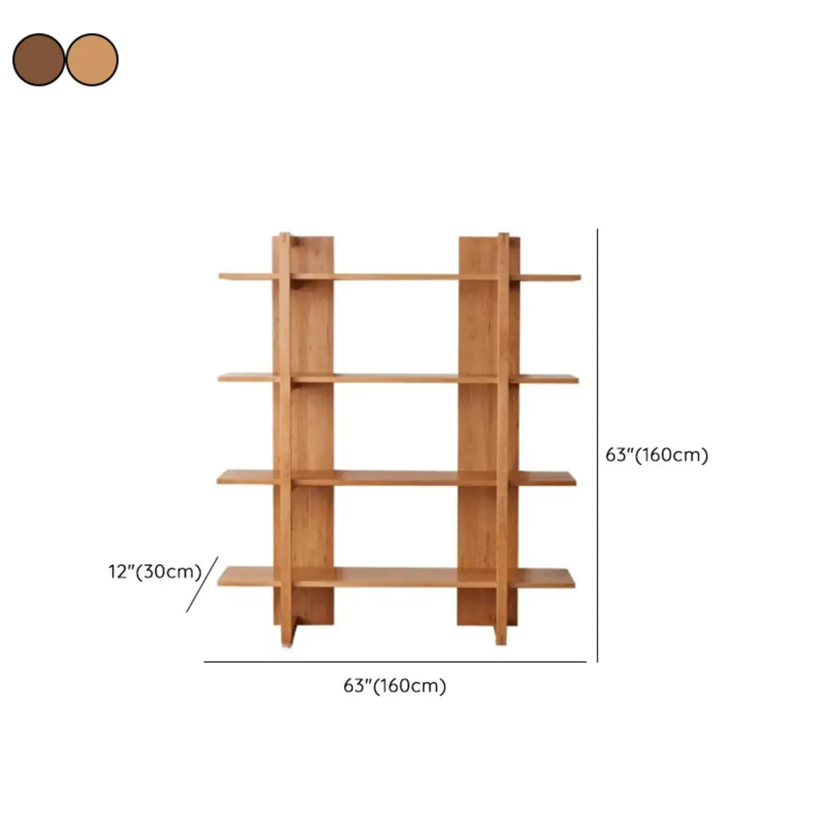 Modish Open Vertical Wood Etagere Display Bookshelf Image - 16