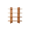 Modish Open Vertical Wood Etagere Display Bookshelf Image - 2
