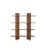 Modish Open Vertical Wood Etagere Display Bookshelf Image - 3