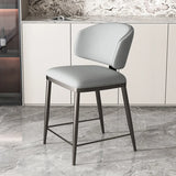 Modish Padded Upholstery Armless Low Back Dining Chair Image - 25