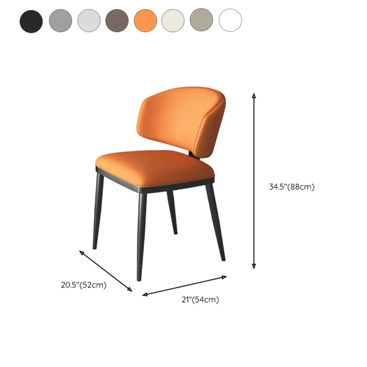 Modish Padded Upholstery Armless Low Back Dining Chair 