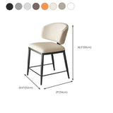 Modish Padded Upholstery Armless Low Back Dining Chair Image - 57