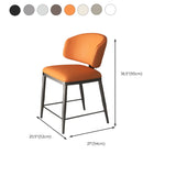 Modish Padded Upholstery Armless Low Back Dining Chair Image - 58