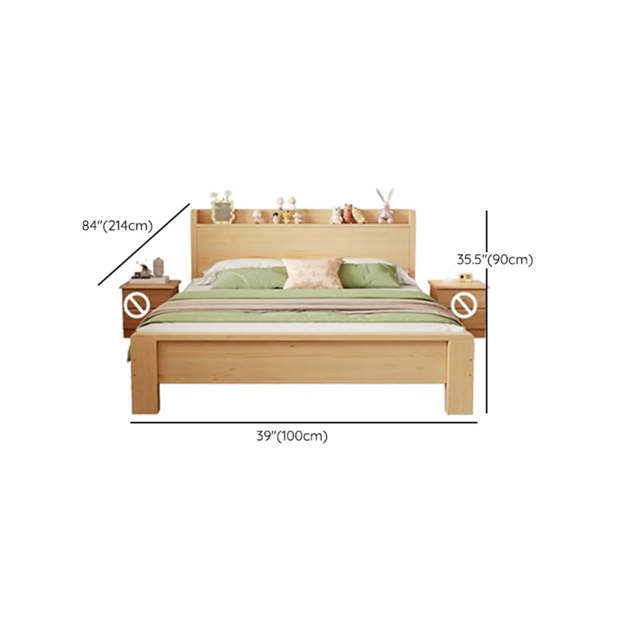 Modish Queen Headboard Wood Storage Bed with Drawers 