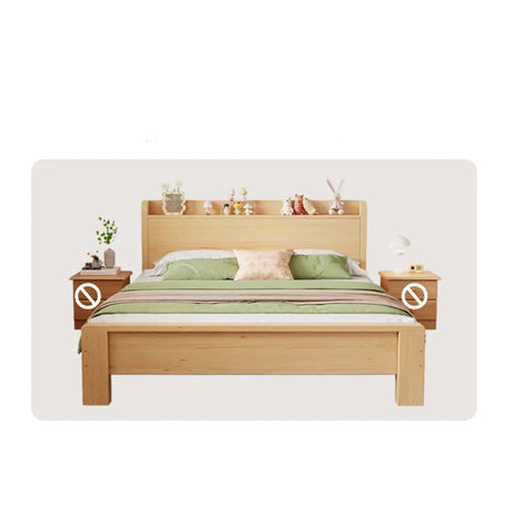 Modish Queen Headboard Wood Storage Bed with Drawers Image - 2