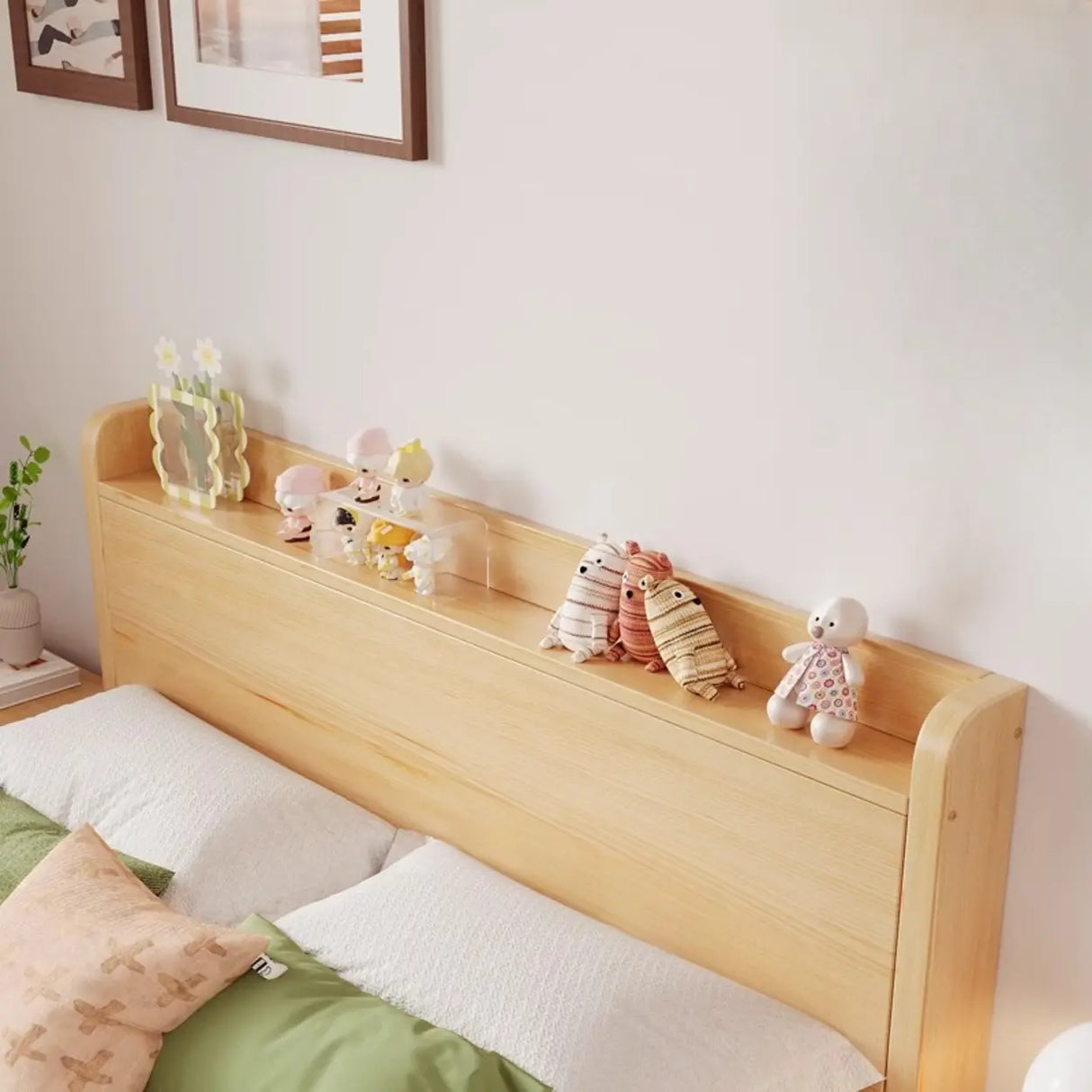 Modish Queen Headboard Wood Storage Bed with Drawers Image - 4