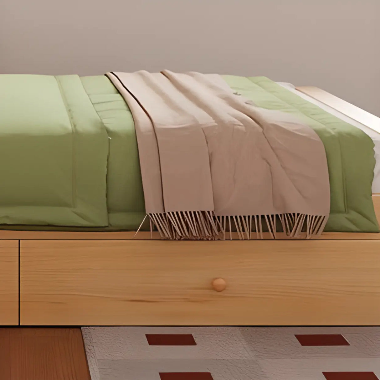Modish Queen Headboard Wood Storage Bed with Drawers Image - 6