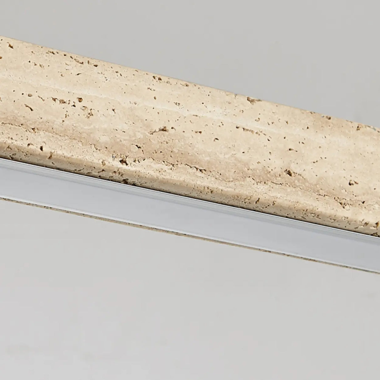 Modish Rectangular Beige Stone Island Pendant Light Image - 7